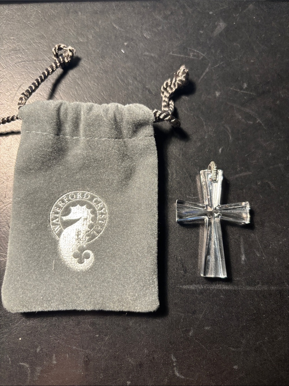 Waterford Crystal cross pendant